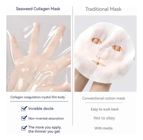 Máscarilla Facial Hidratante Coreana Antiagecolágeno Puro X5