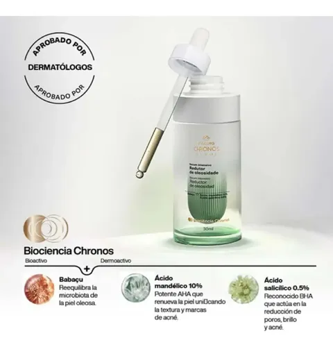 Sérum Reductor De Oleosidad Natura Chronos 30ml Grasa Noche