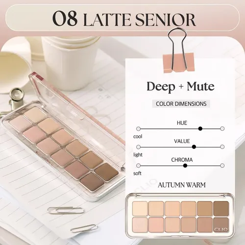 Paleta Sombras Ojos Clio Pro Eye 12 Colores Nude