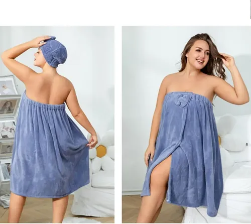 Conjunto De Falda De Baño Y Gorro De Ducha Para Señora Plus