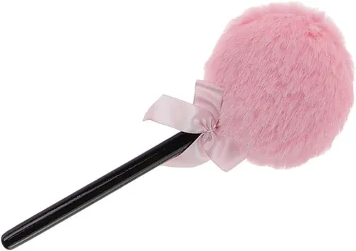 Borla Para Polvos Corporales Con Mango Largo Rosa Rosa