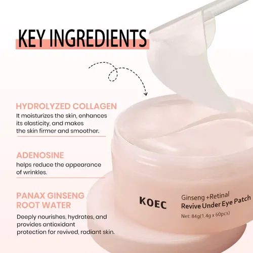 Koec Parches Contorno De Ojos Ginseng +retinal Eye Patch X60