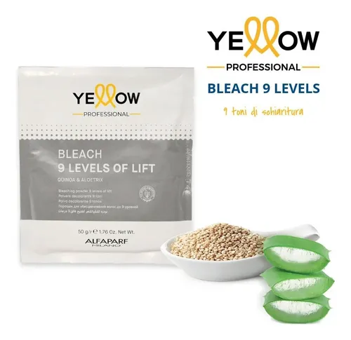 Yellow Kit Bleach Pouch Polvo Decolorante 7 Tonos 3u 20g