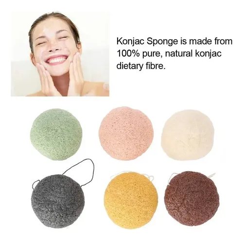 Esponja Konjac Natural Circular Fibra Vegetal