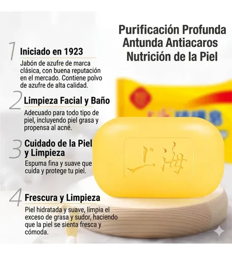 Jabón Azufre Antiacné Limpieza Profunda