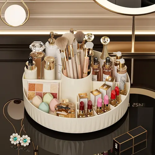 De Organizador Giratorio De Maquillaje Con Compartimentos De