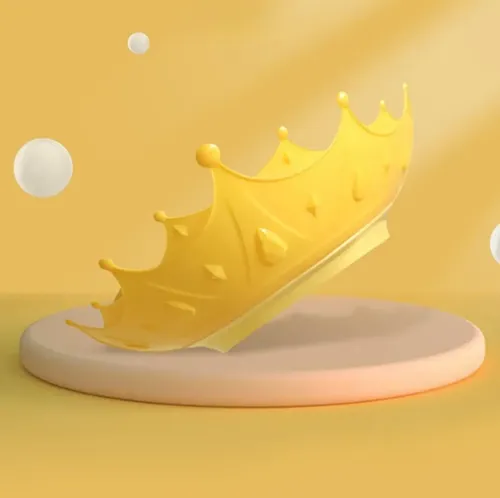 Gorro Visera Sombrero De Baño Ducha Niños Bebés Corona Color Amarillo