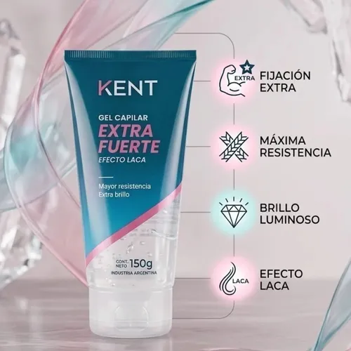 Gel Capilar Kent Extra Fuerte Dermogreen Efecto Laca 150