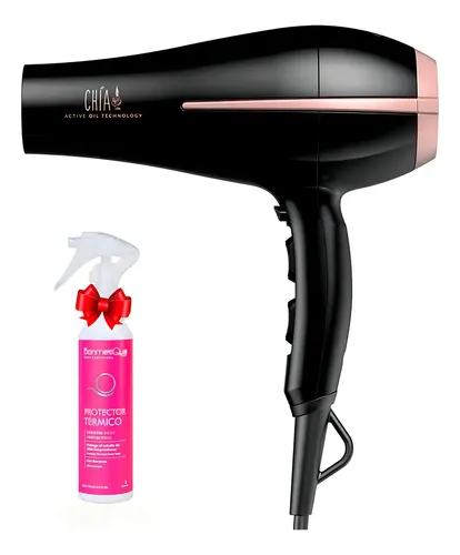 Secador De Pelo Bora Avocado Gama 2300w + Protector Térmico Color Negro