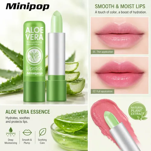 Labial Aloe Vera Cambia Color Humectante 3,5 G