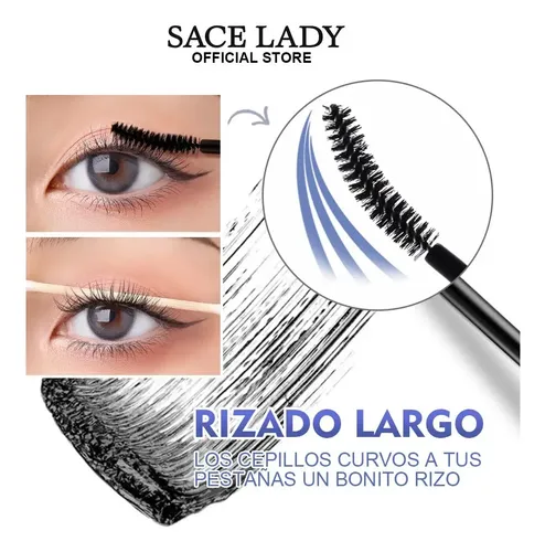 Sace Lady Máscara Impermeable Volumen Y Longitud, Negra,