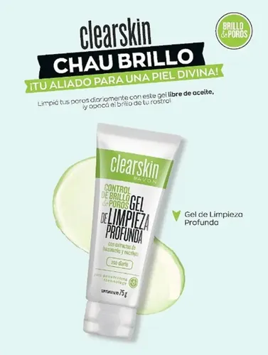 Gel De Limpieza Facial Profunda Avon Clearskin Momento De Aplicación Día/noche Tipo De Piel Normal A Mixta