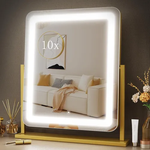 Espejo De Maquillaje Con Luz Hollywood 38.6cm Dorado
