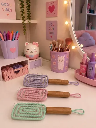 Cepillo Desenredante Niños Recto Suave Cabello Zeva