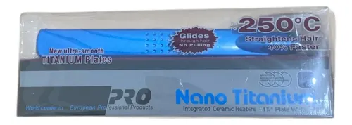 Planchita De Pelo Nano Titanium Profesional Color Azul