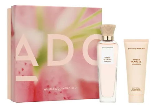 Set De Perfume Rosas Blancas 120ml + Loción Corporal 75ml Adolfo Dominguez