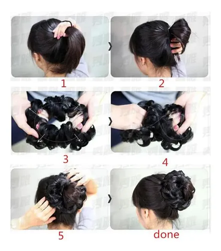 Postizo De Moño Con Coleta Para Mujer Accesorios Cabello