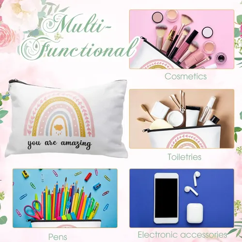 Bolsas De Maquillaje Chunful Inspiradoras De Lona, 10 Unidad