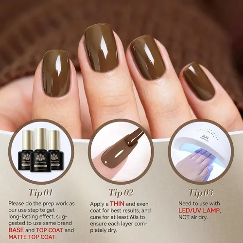 Set De Gel Uñas Nude Born Pretty 23p Con Base Y Top Coat