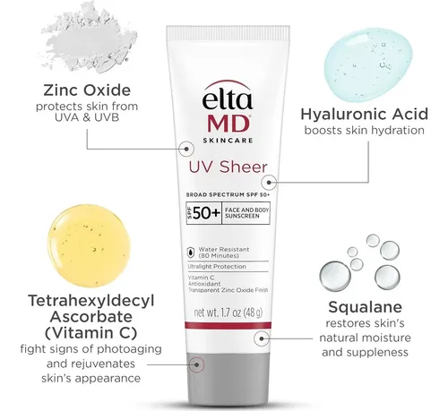 Protector Solar Facial Eltamd Uv Sheer Spf 50+ 48.51g