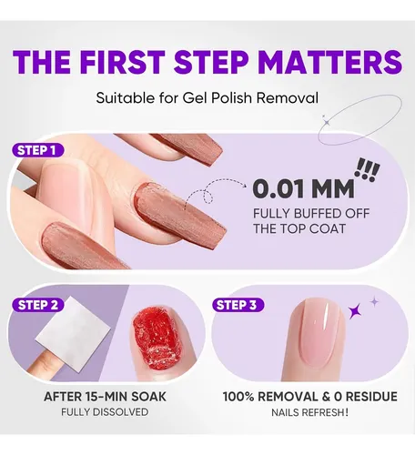 Remover Esmalte Acetona 120 Uds Oakdolche Para Gel Y Regular