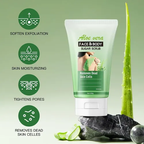 Exfoliante Corporal Y Facial Con Aloe Vera, Lavado Facial .