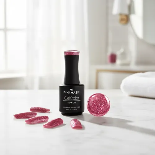 Base Coat Raspberry Jelly Reflective 15ml Pink Mask