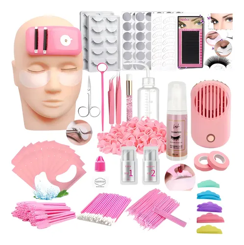 Kit De Practica Pestañas Pelo X Pelo Y Lifting Con Maniquí