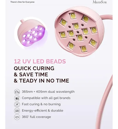 Lámpara Uv/led Melodysusie P-artm2 12w, Recargable, 4