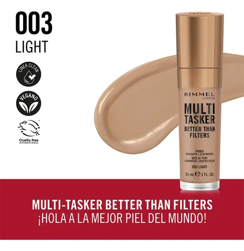 Base Multi Tasker Primer, Iluminador Y Base 3 En 1 Rimmel London