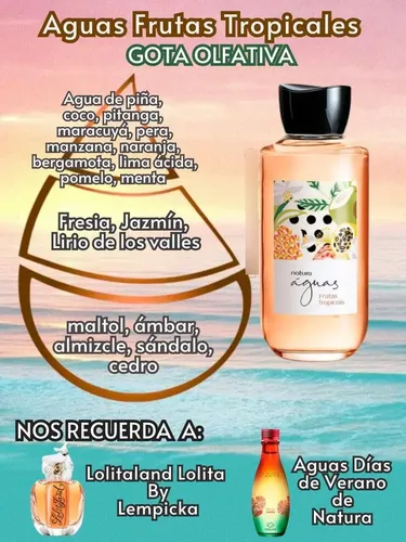 Perfume Mujer Colonia Aguas Frutas Tropicales 150ml Natura