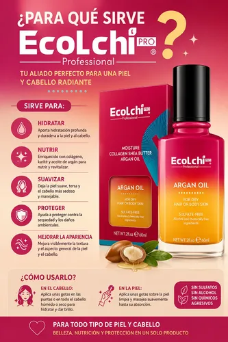 Ecolchipro Aceite De Argan Para Cabello 60ml