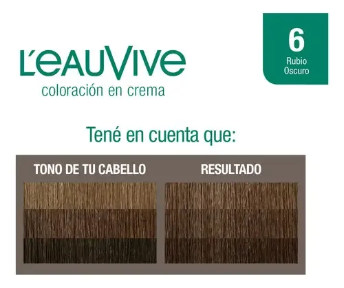 L’eau Vive Kit Tintura Coloración En Crema Tono 6 rubio oscuro