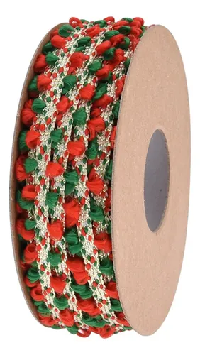 Cinta De Navidad Con Forma De Bola De Pelo Con Forma De Flor