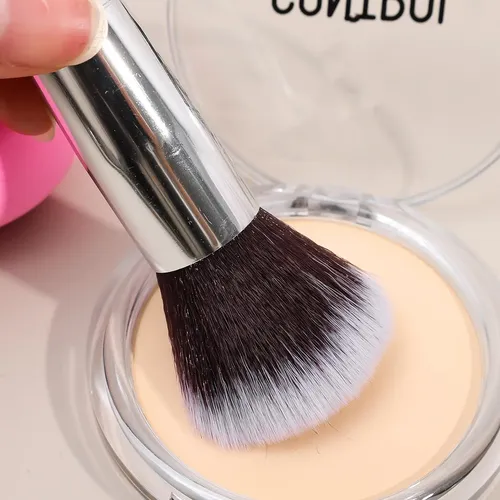 Set De 16 Brochas Y Esponjas De Maquillaje Fáciles De Aplica Negro