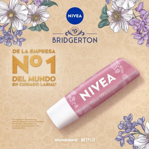 Bálsamo Labial Nivea Rose Mirengue Edición Bridgerton