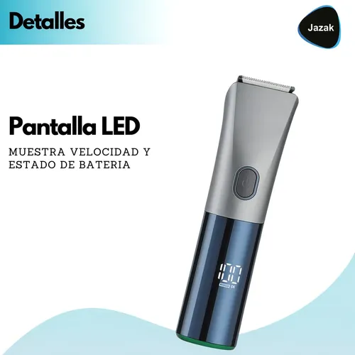 Afeitadora Eléctrica Jazak para Hombre, Inalámbrica con 4 Cabezales y Pantalla LED
