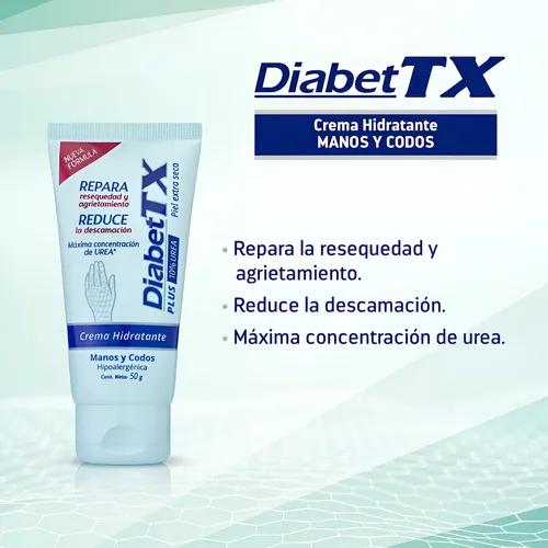 Diabet Tx Crema Hidratante De Manos Y Codos X50gr