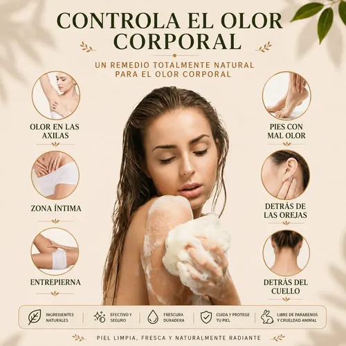 Jabón Caqui Para Controlar El Olor Corporal X3