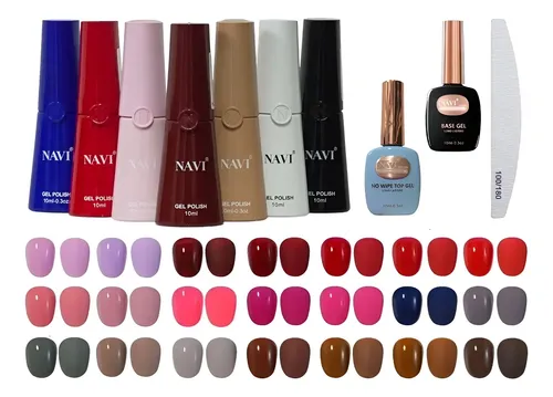 Kit Inicial Insumos Esmaltes Semipermanentes Base Top Lima