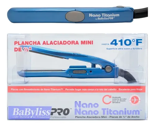 Planchita de pelo mini BaBylissPRO Nano Titanium 2050 Mini celeste