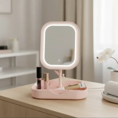 Organizador De Maquillaje Con Espejo Con Luz