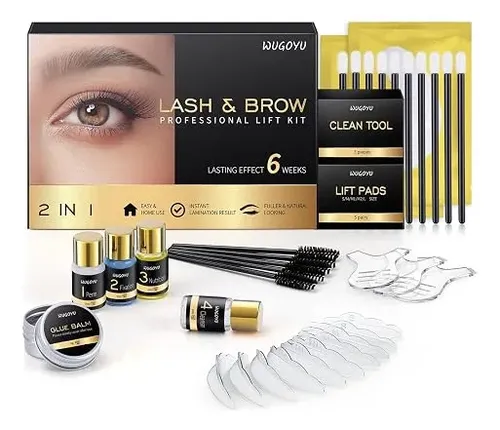 Kit Permanente Pestañas Y Cejas Wugoyu 2 En 1 Lash Lift Brow