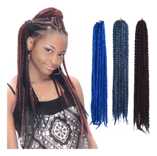 ! Peluca Trenzado Trenza Primavera Cabello Africano Grande #