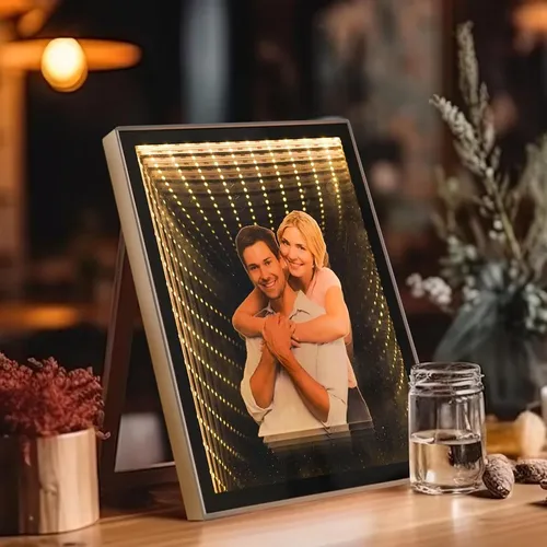 Luz Led Espejo Infinito 3d Personalizada Decoración Hogar