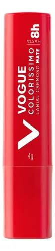 Labial Mate En Barra Vogue Colorissimo Tono Frambuesa Viva