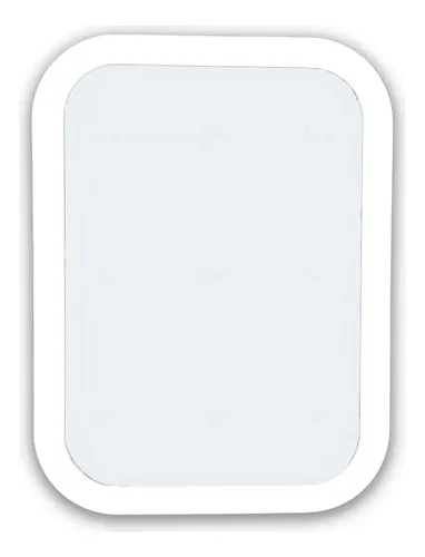 Espejo Rectangular Maquillaje Make Up Luz Led Usb Pilas Bz3 Marco Blanco Rj2417