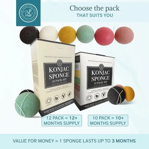 Bare Essentials Living Konjac Sponges Set 10