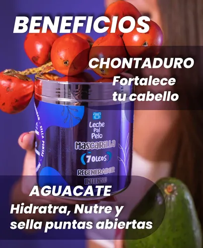 Mascarilla Reparadora Para El Cabello Leche Pal Pelo 7 Oleos