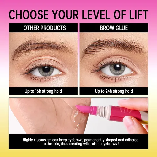 Brow Lamination Gel With Comb Super Lift Brow Glue Long Last